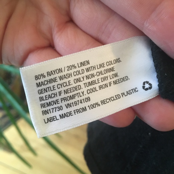 Black Linen Blend Dress With Tie Bust and Buttons - Picture 4 of 10